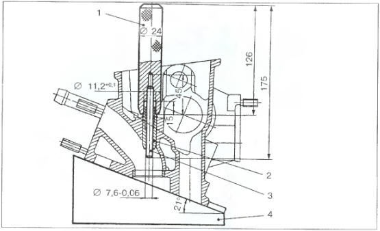 Рис. 2.15.2 Оправка М9840-748 для запрессовки направляющих втулок клапанов