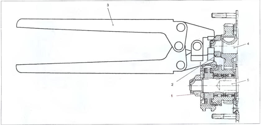 Щипцы для стопорения гаек ведущего и ведомого валов коробки передач М9849-403.