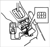 3. Проверьте проводимость переключателя O/D на контактах разъема H-05.