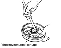 8. Снимите масляное уплотнительное кольцо подшипника и выбросьте его.