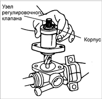 14. Снимите корпус регулирующего клапана и узел регулирующего клапана.