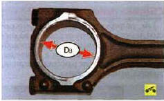 13. Измерьте нутромером внутренний диаметр DB посадочного места шатуна в сборе
