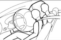 Раскрытые подушки безопасности водителя и переднего пассажира
