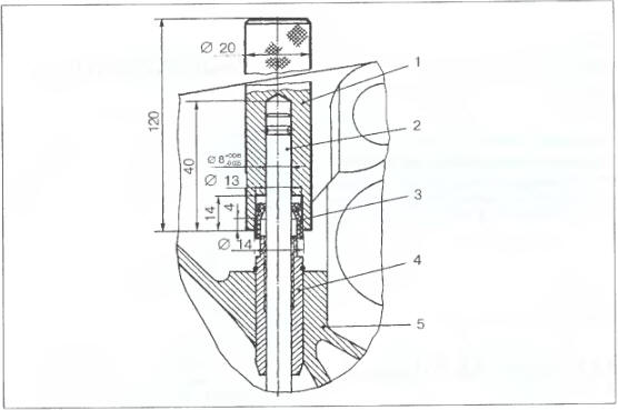 Рис. 2.21.2. Оправка для запрессовки маслоотражательного колпачка клапана: