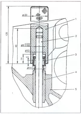 Оправка для запрессовки маслоотражательного колпачка клапана М9840-885.
