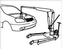 28. Поддержите двигатель грузоподъемным механизмом.