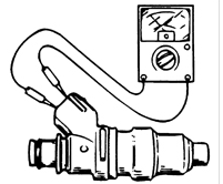 2. Омметром измерьте сопротивление каждой форсунки.