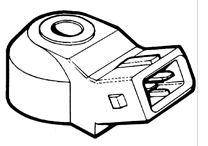 4. Если пиковое напряжение отсутствует, замените датчик детонации.