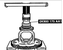 2. Специальным приспособлением OK900 175 AA1 установите новый подшипник со