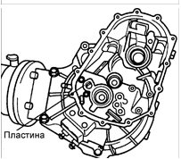 10. Установите рычаг и шток переключения в картер сцепления.