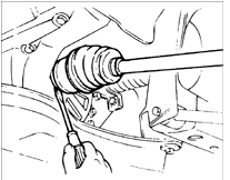 9. Для исключения повреждения внешнего ШРУСа приводного вала стальной