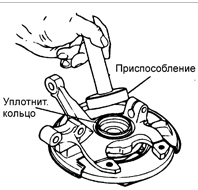 6. Установите внутреннее масляное уплотнительное кольцо в отверстие.