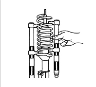 6. Снимите подшипник со штока амортизатора.