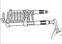 8. Снимите упор со штока амортизатора.