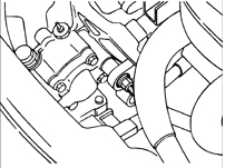 1. Установите насос усилителя рулевого управления и закрепите монтажным