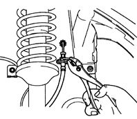 2. Соедините тормозной шланг с тормозной трубкой и специальным ключом OK130