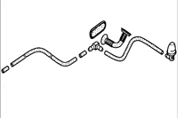 4. Снимите распылитель омывателя заднего стекла и отсоедините от него шланг.