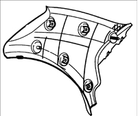 5. Снимите обивку задней стойки.
