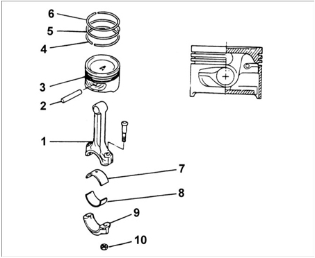 Поршень и шатун