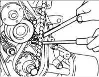 13. Снимите зубчатый ремень.