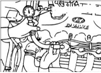 6. Вверните наконечник компрессометра в отверстие свечи зажигания.