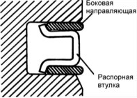 3. Аналогичным образом установите низкую боковую направляющую.