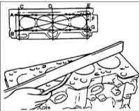 2. Очистите сопрягаемые поверхности головки блока цилиндров и блока цилиндров