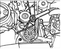 8. Снимите шкив распределительного вала.