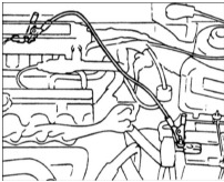 2. Дополнительными проводами подайте напряжение к разъему топливного насоса и