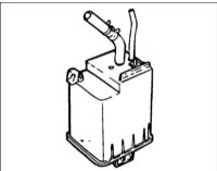 3. После снятия канистры визуально проверьте канистру на отсутствие повреждений,