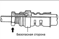 2. Временно, от руки, затяните гайки крепления шланга и трубки провода сцепления,