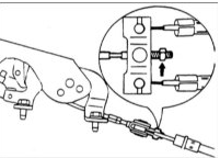 2. Если количество щелчков отличается от требуемого, отрегулируйте длину троса,