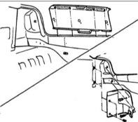 2. Снимите заднюю поперечную отделку и обивку с левой задней стороны багажника.