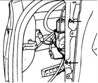 3. Отверните гайку крепления антенны и достаньте болт.